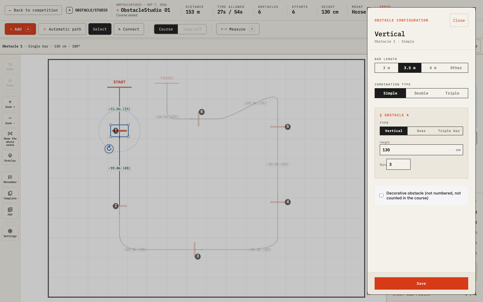 ObstacleStudio course editor